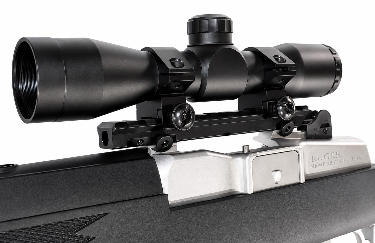 Trinity 4x32 Tactical Scope Mildot Reticle Combo Compatible with Ruger Mini 14 & Mini 30 – Picatinny Rail Mount Kit, Aluminum Matte Black