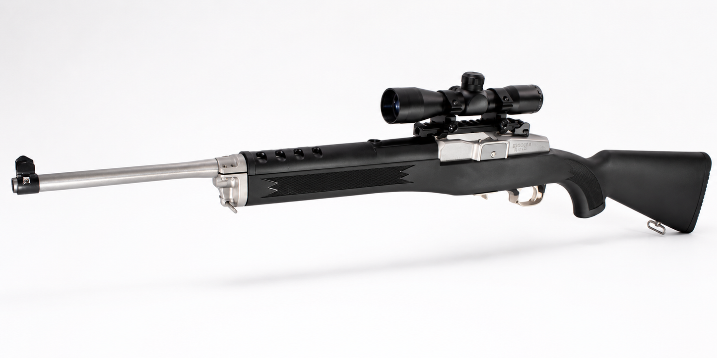 Trinity 4x32 Tactical Scope Mildot Reticle Combo Compatible with Ruger Mini 14 & Mini 30 – Picatinny Rail Mount Kit, Aluminum Matte Black