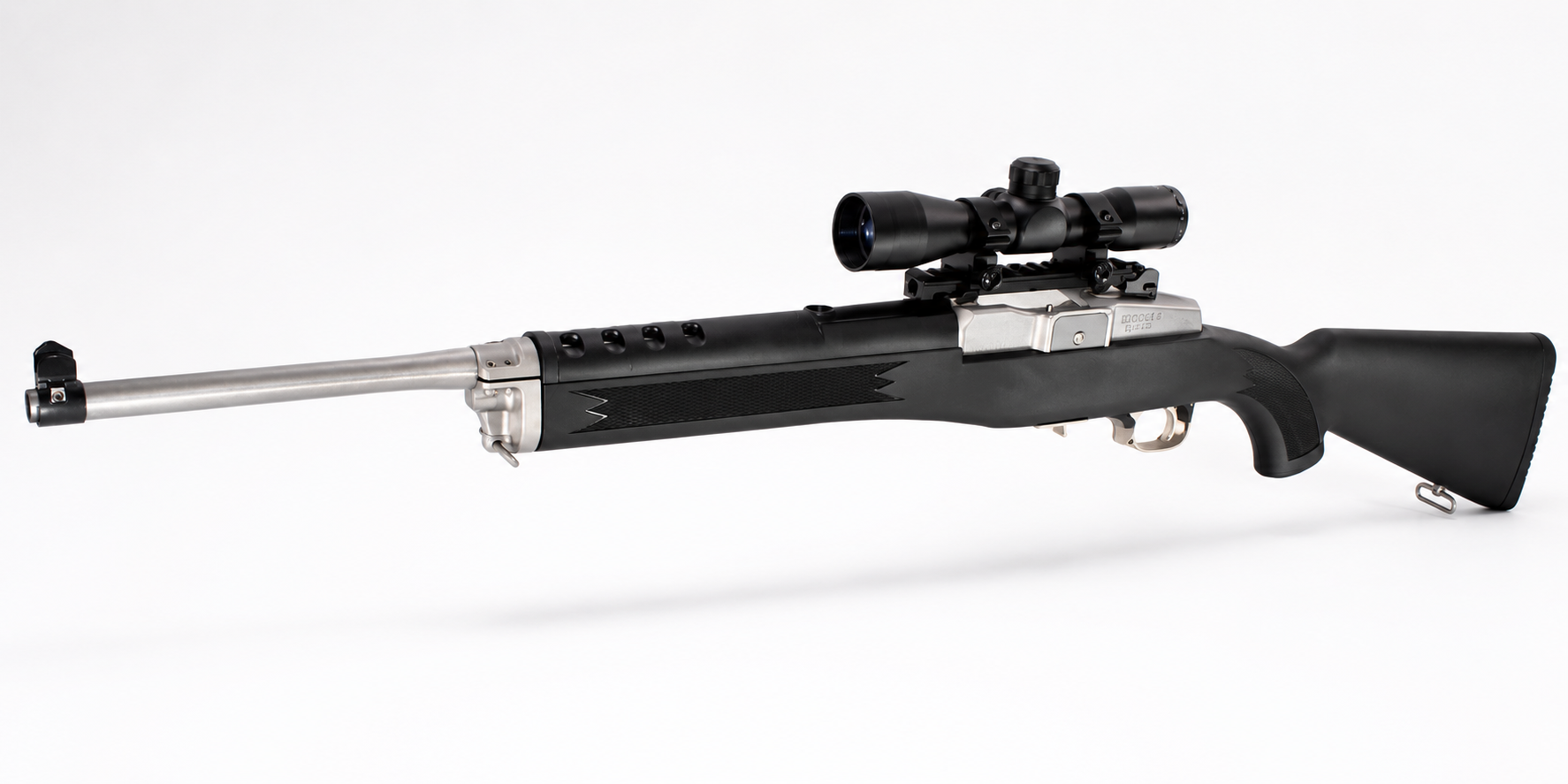 Trinity 4x32 Tactical Scope Mildot Reticle Combo Compatible with Ruger Mini 14 & Mini 30 – Picatinny Rail Mount Kit, Aluminum Matte Black