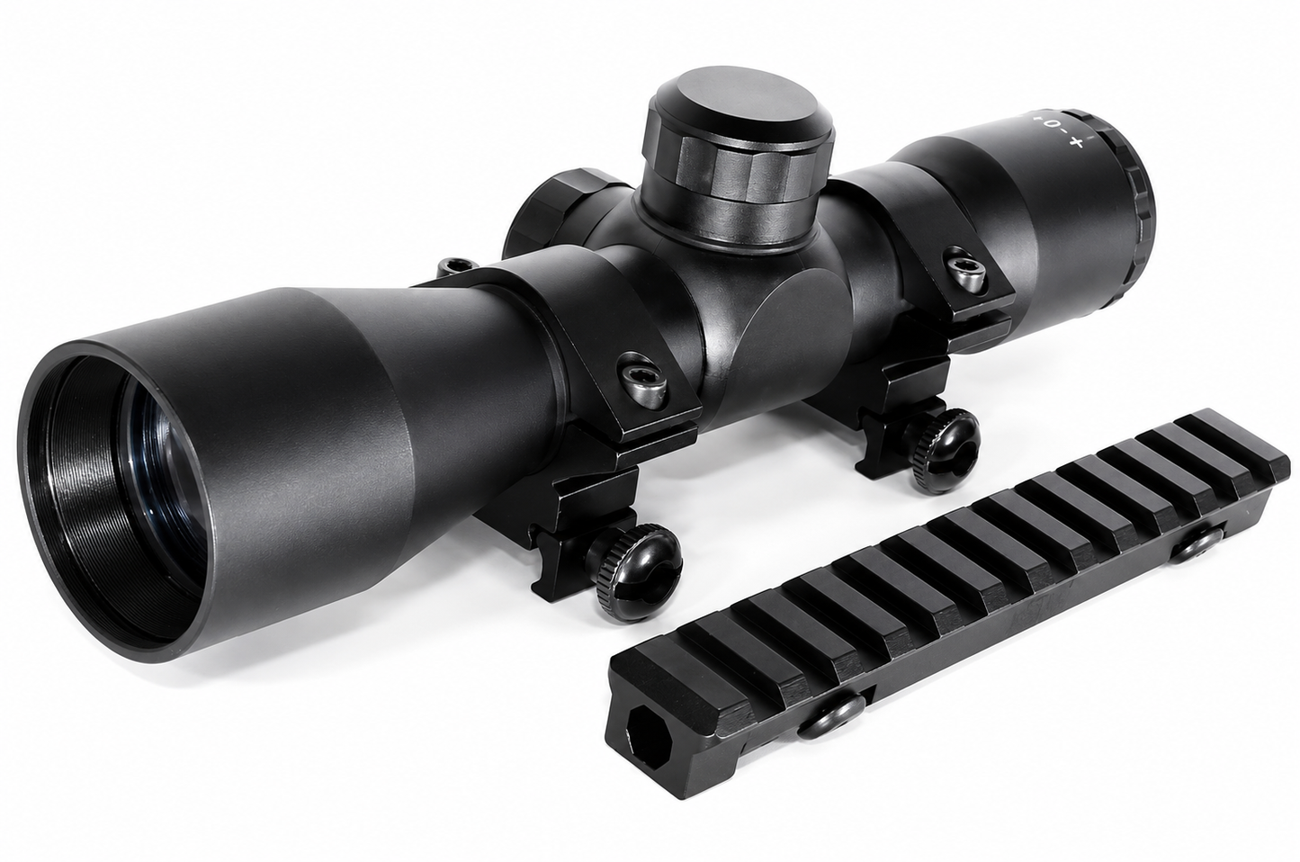 Trinity 4x32 Tactical Scope Mildot Reticle Combo Compatible with Ruger Mini 14 & Mini 30 – Picatinny Rail Mount Kit, Aluminum Matte Black