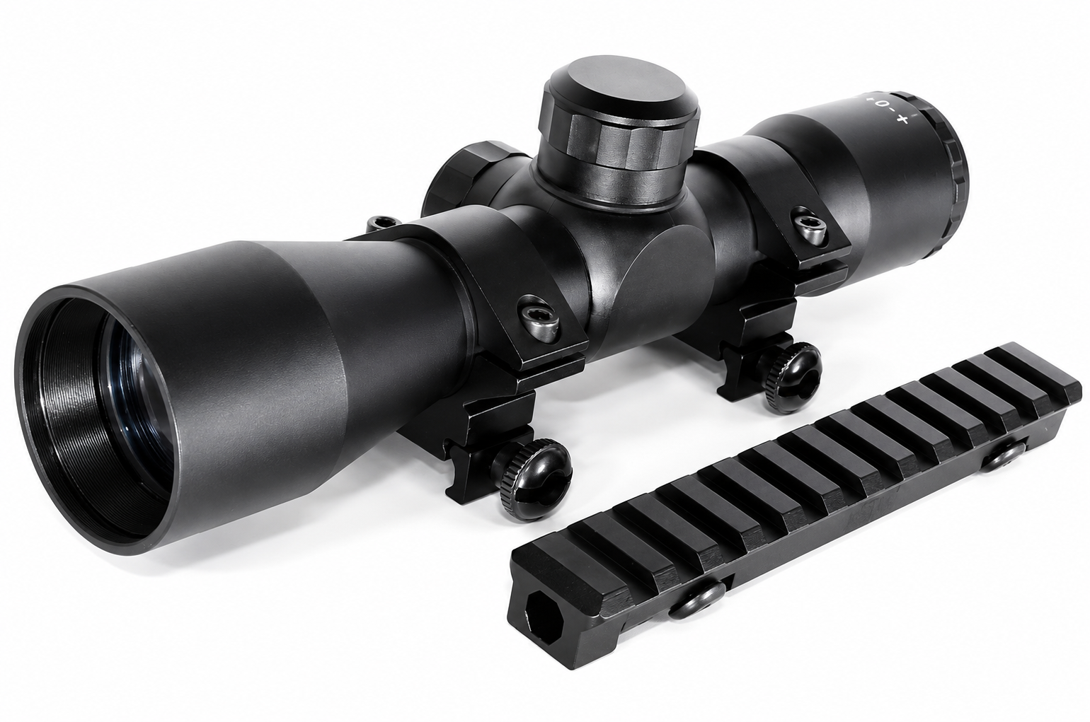 Trinity 4x32 Tactical Scope Mildot Reticle Combo Compatible with Ruger Mini 14 & Mini 30 – Picatinny Rail Mount Kit, Aluminum Matte Black