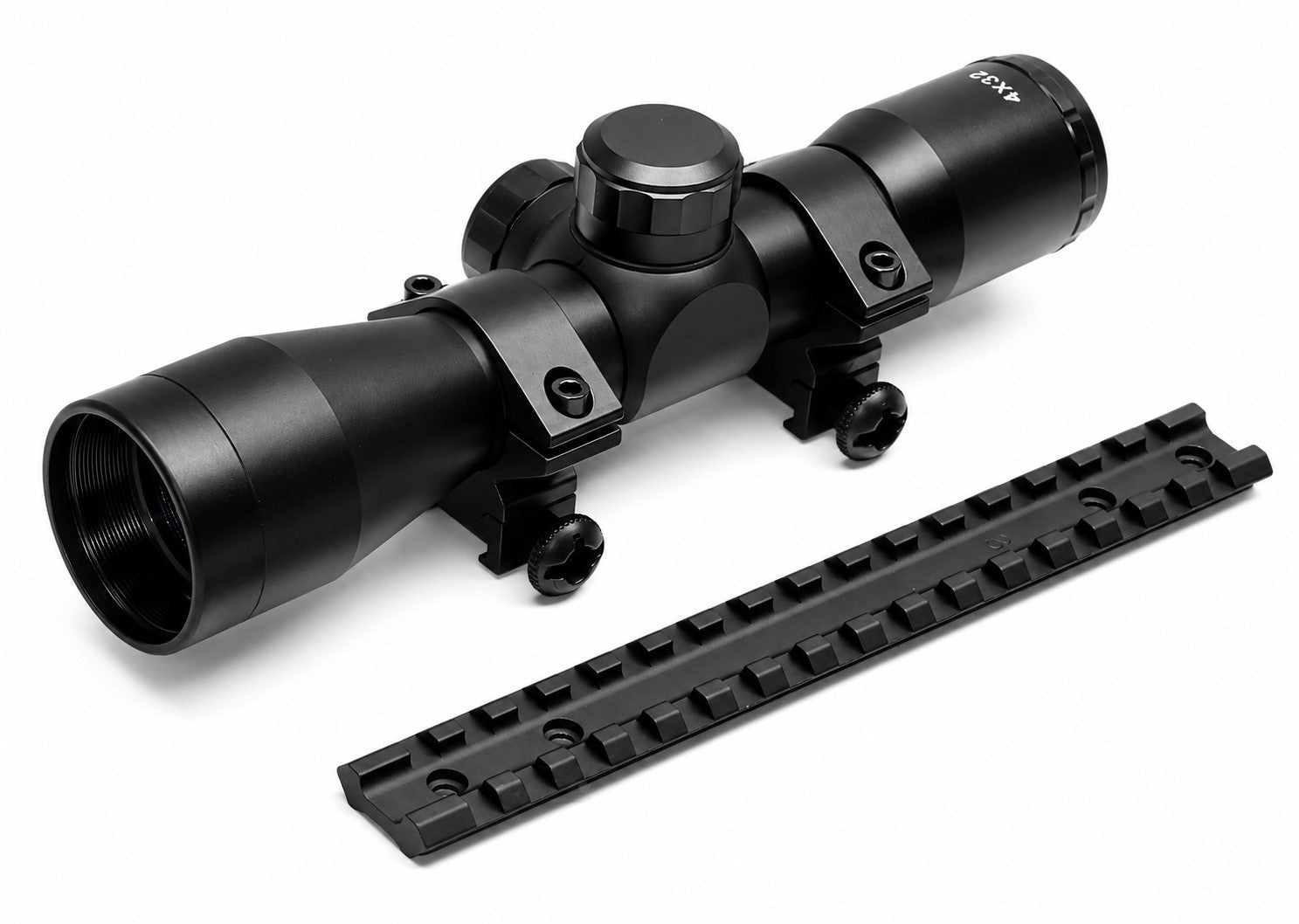 TRINITY 4x32 Mil-Dot Scope with Picatinny Rail Mount Compatible with Savage Arms Axis, Axis II & Edge Rifles