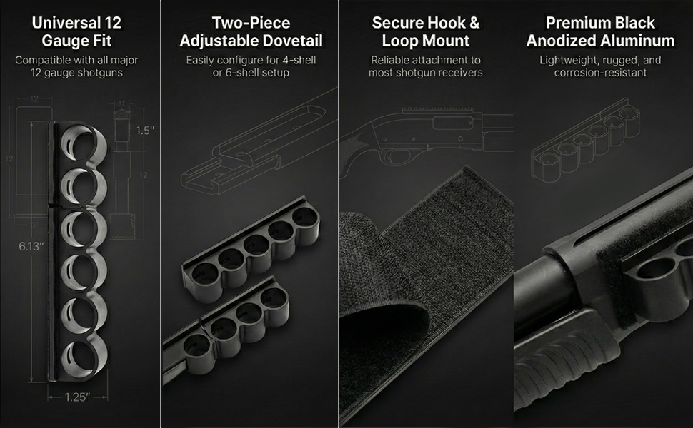 Aluminum shell holder compatible with Weatherby Pa-459-12-gauge.