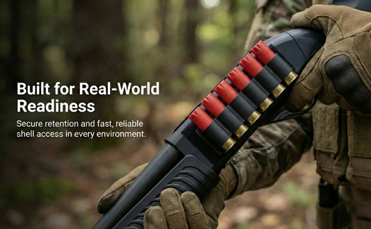 Aluminum shell holder compatible with Tristar Cobra Marine 12-gauge.