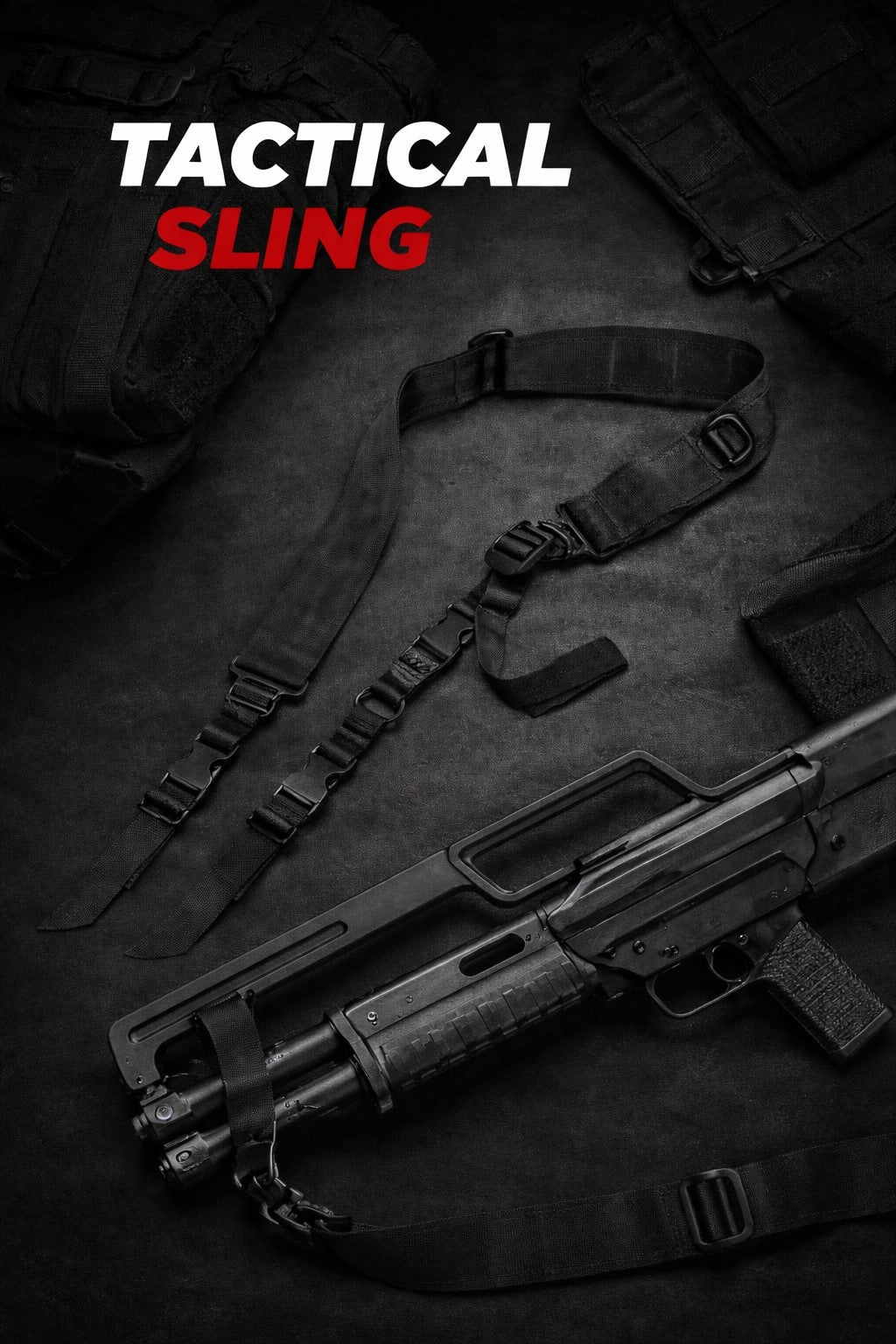 2 Point Tactical Sling Compatible With Kel-Tec KS7 12 Gauge Shotgun Adjustable Bungee Sling Hunting Home Defense Gear