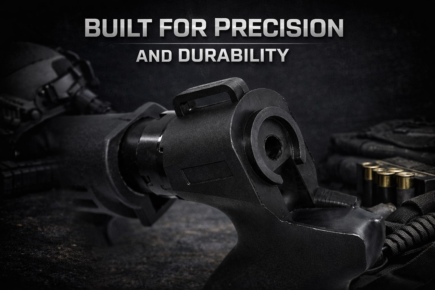 Collapsible Tactical Stock with Rubber Butt Pad – Compatible with Mossberg 500 20-Gauge