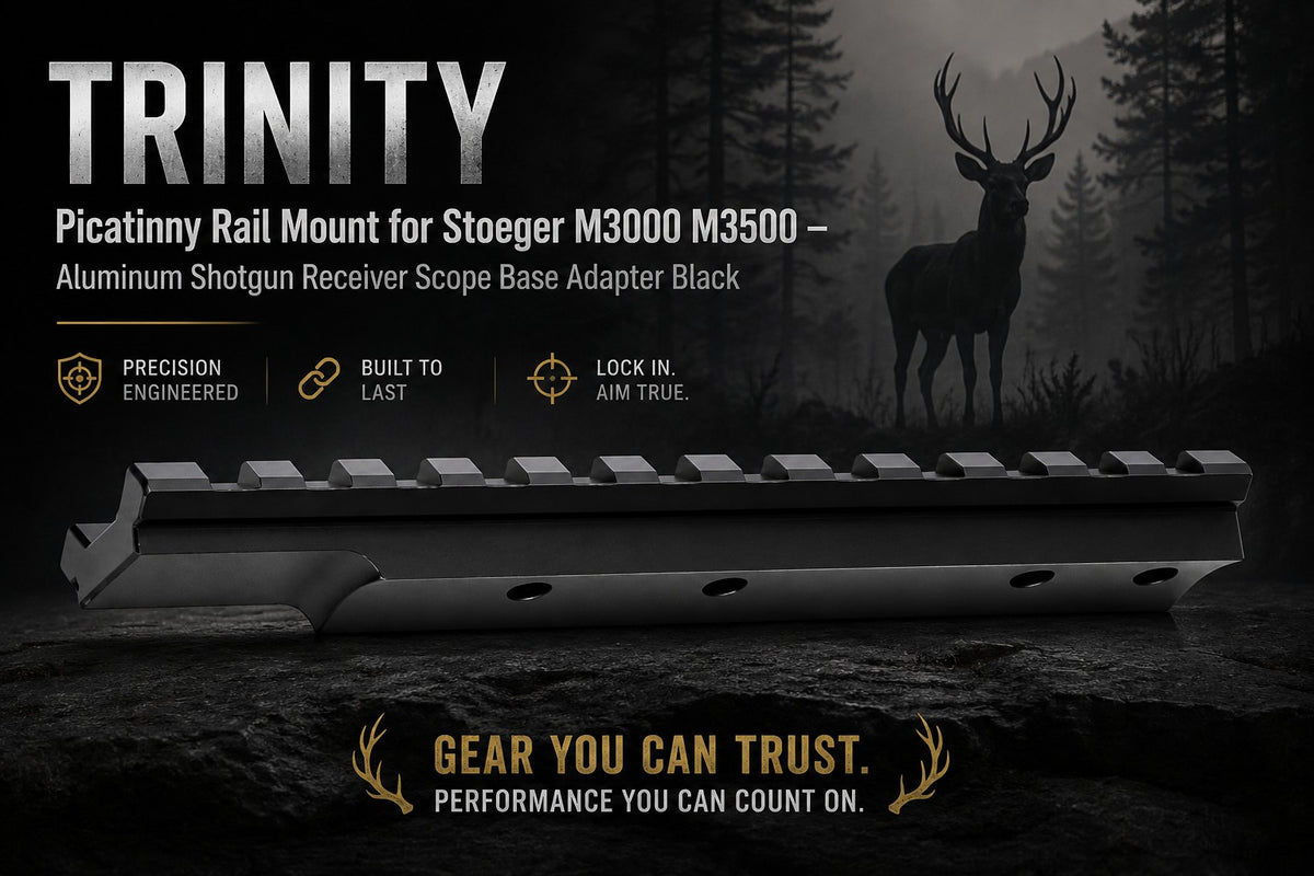 TRINITY Picatinny Rail Mount for Stoeger M3000 M3500 – Aluminum Shotgun Receiver Scope Base Adapter Black