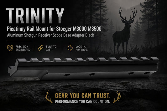 TRINITY Picatinny Rail Mount for Stoeger M3000 M3500 – Aluminum Shotgun Receiver Scope Base Adapter Black