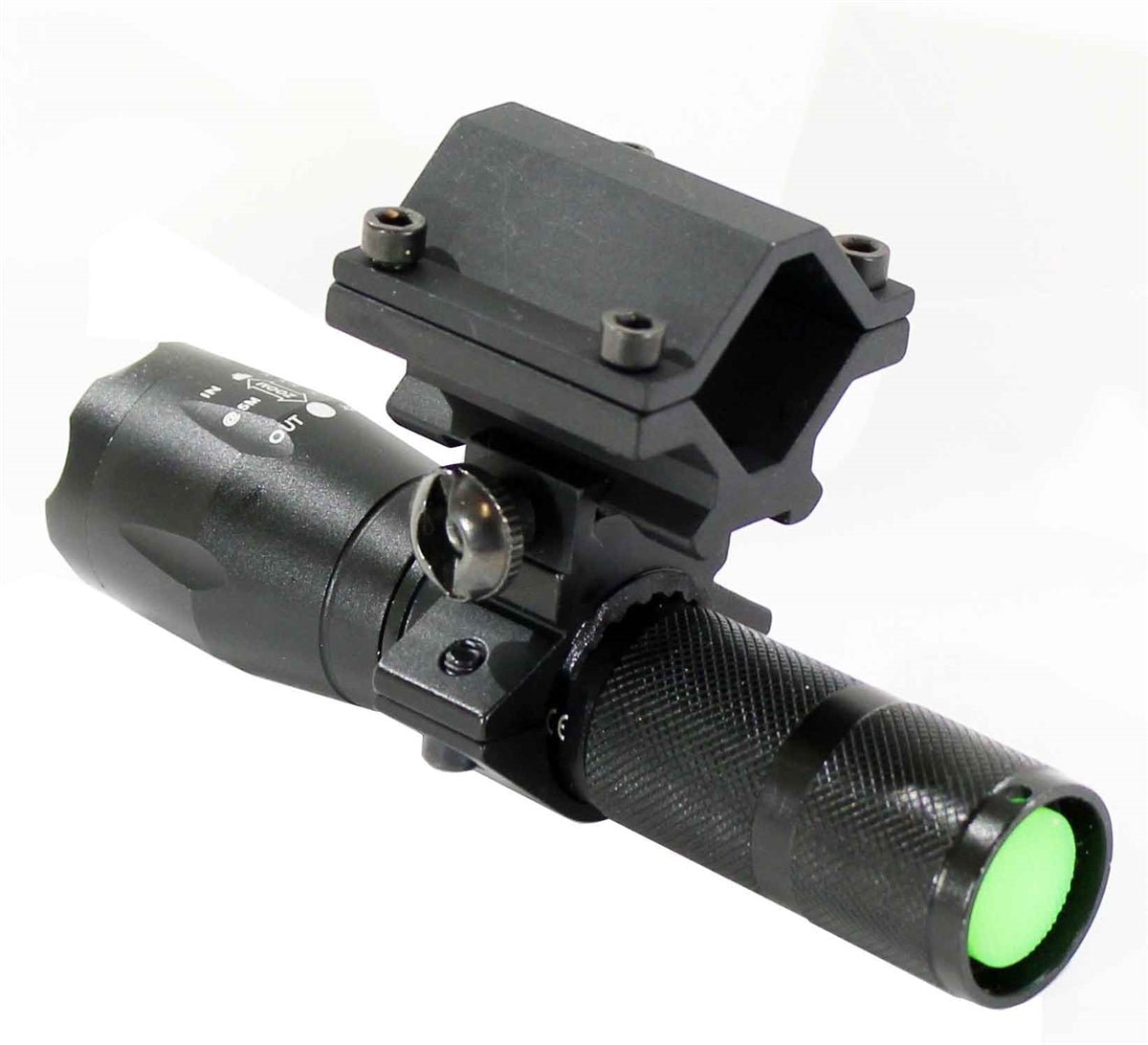 Tactical 1200 Lumen Flashlight With Mount Compatible With Mossberg 500