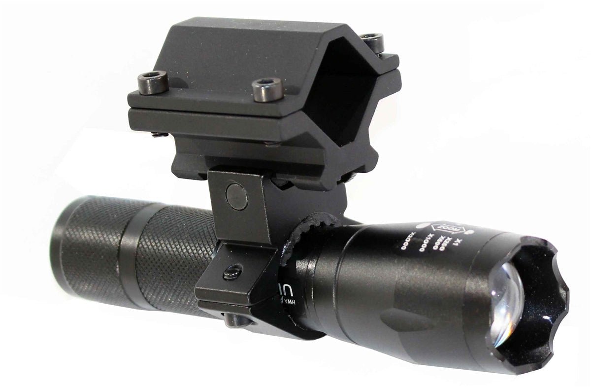 Tactical 1200 Lumen Flashlight With Mount Compatible With Mossberg Maverick 88 12 Gauge Pumps. - TRINITY SUPPLY INC