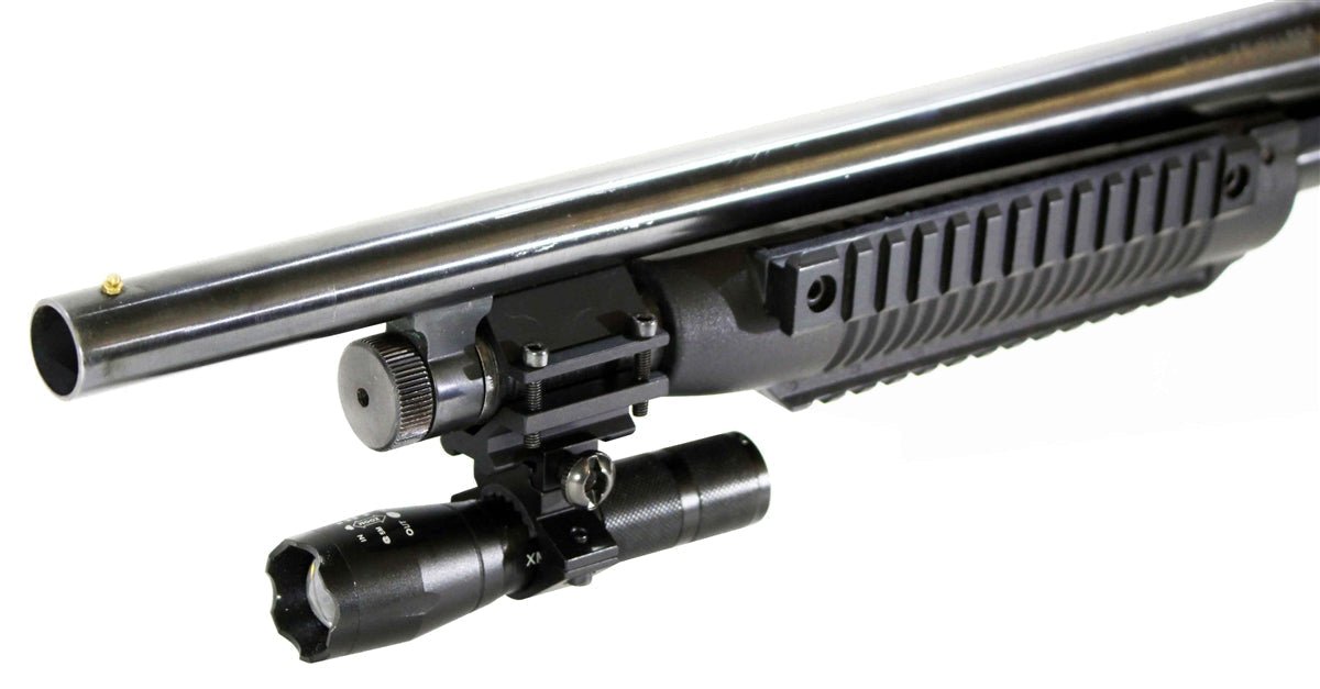 Tactical 1200 Lumen Flashlight With Mount Compatible With Mossberg Maverick 88 12 Gauge Pumps. - TRINITY SUPPLY INC
