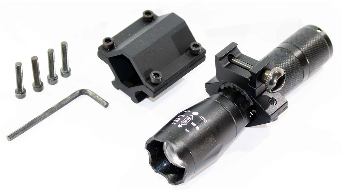 Tactical 1200 Lumen Flashlight With Mount Compatible With Mossberg Maverick 88 12 Gauge Pumps. - TRINITY SUPPLY INC