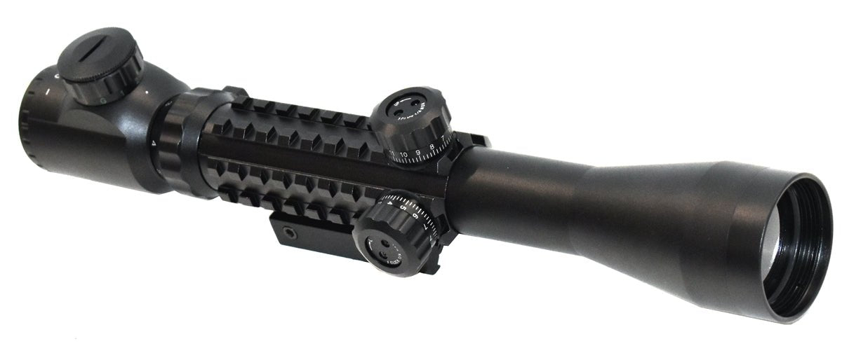 Tactical 3-9X40 Scope Illuminated Red Green Blue Reticle Picatinny Style Compatible With Rifles. - TRINITY SUPPLY INC