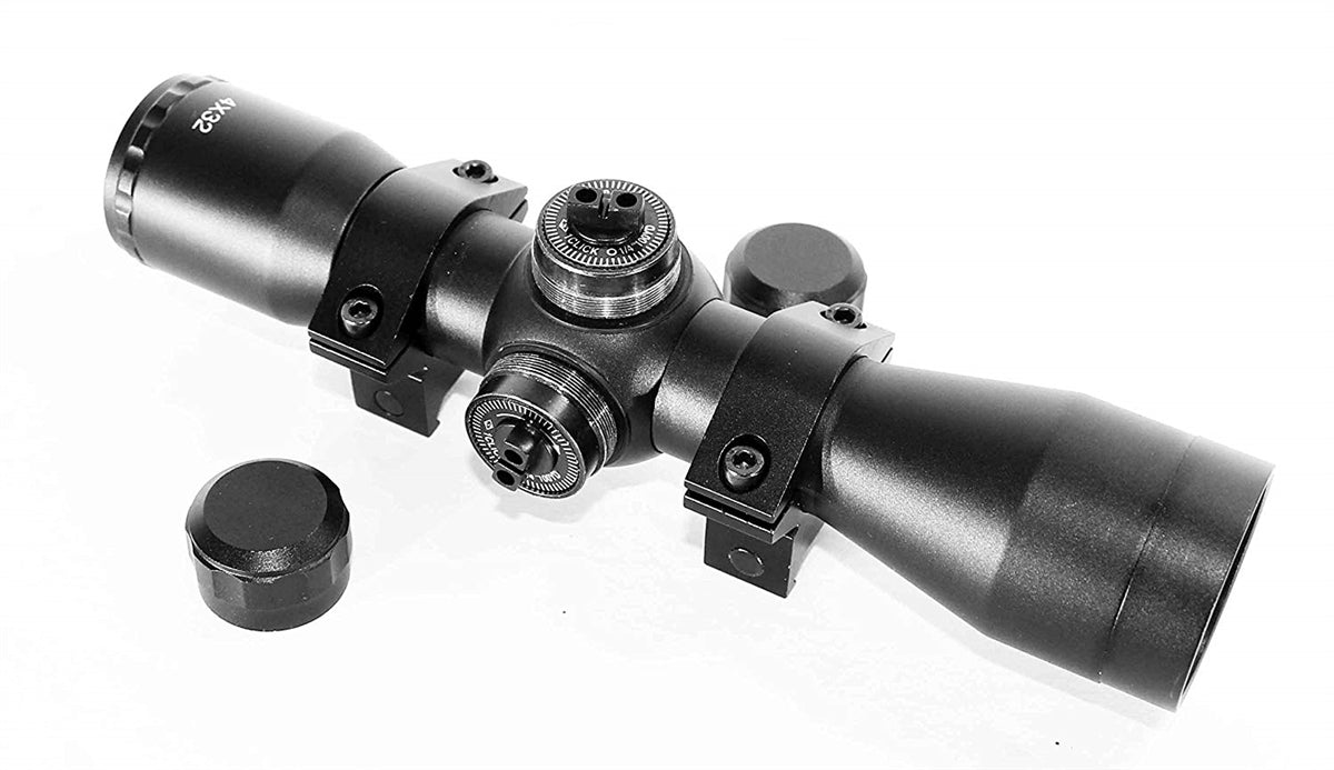 Tactical 4x32 Mil-Dot Reticle Scope Dovetail Rail System Style Compatible With Savage Model 64 Rifle. - TRINITY SUPPLY INC