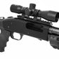 Tactical 4x32 Mil-Dot Reticle Scope With Base Mount Compatible With Mossberg 500 12 Gauge Pumps. - TRINITY SUPPLY INC
