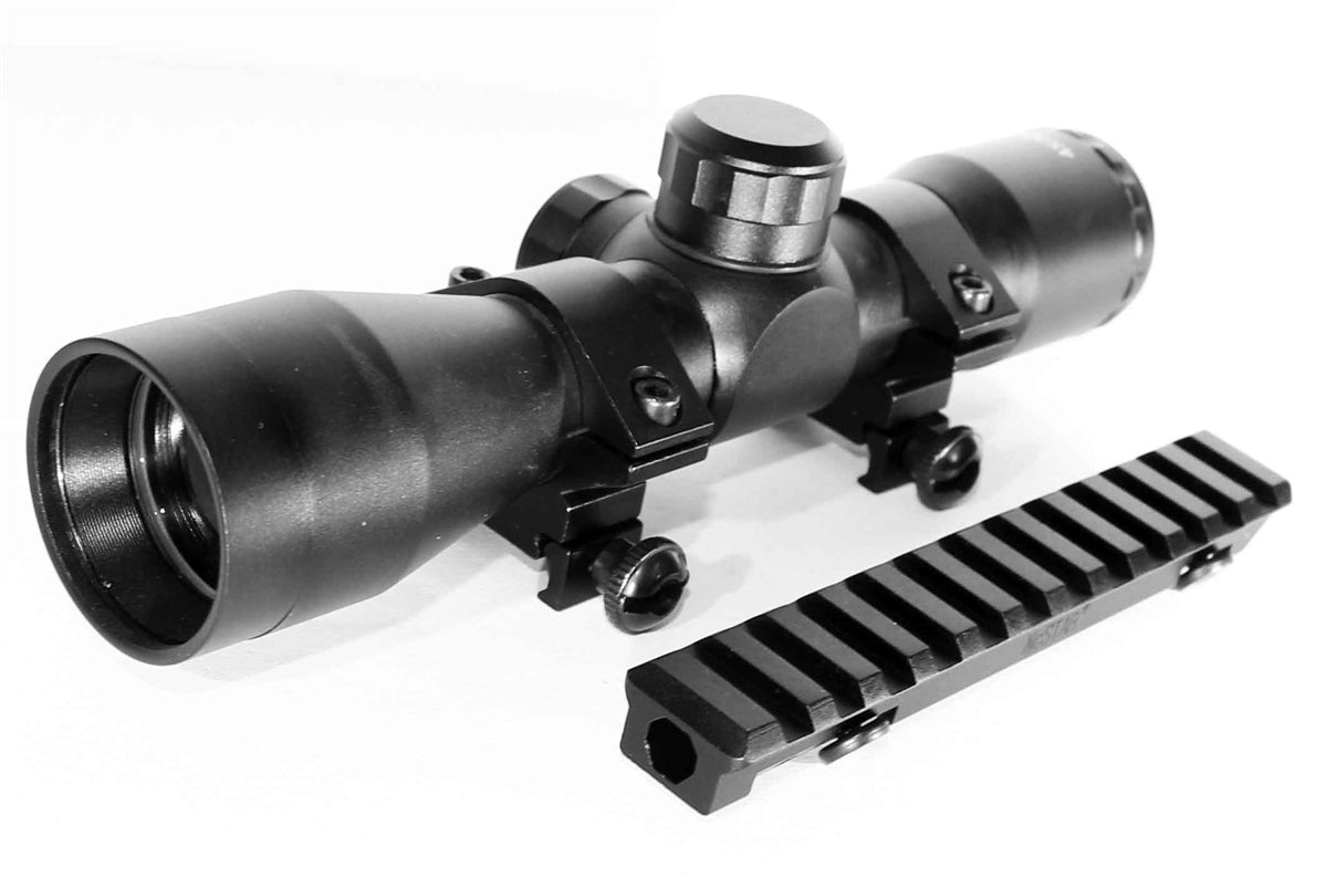 Tactical 4x32 Scope Mildot Reticle With Mount For Ruger Mini 14 and Ruger Mini 30 Rifles. - TRINITY SUPPLY INC