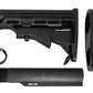 Tactical Adjustable Stock With Butt Pad Compatible With mil-spec threaded Mossberg 500 and Remington 870 pistol grips. - TRINITY SUPPLY INC