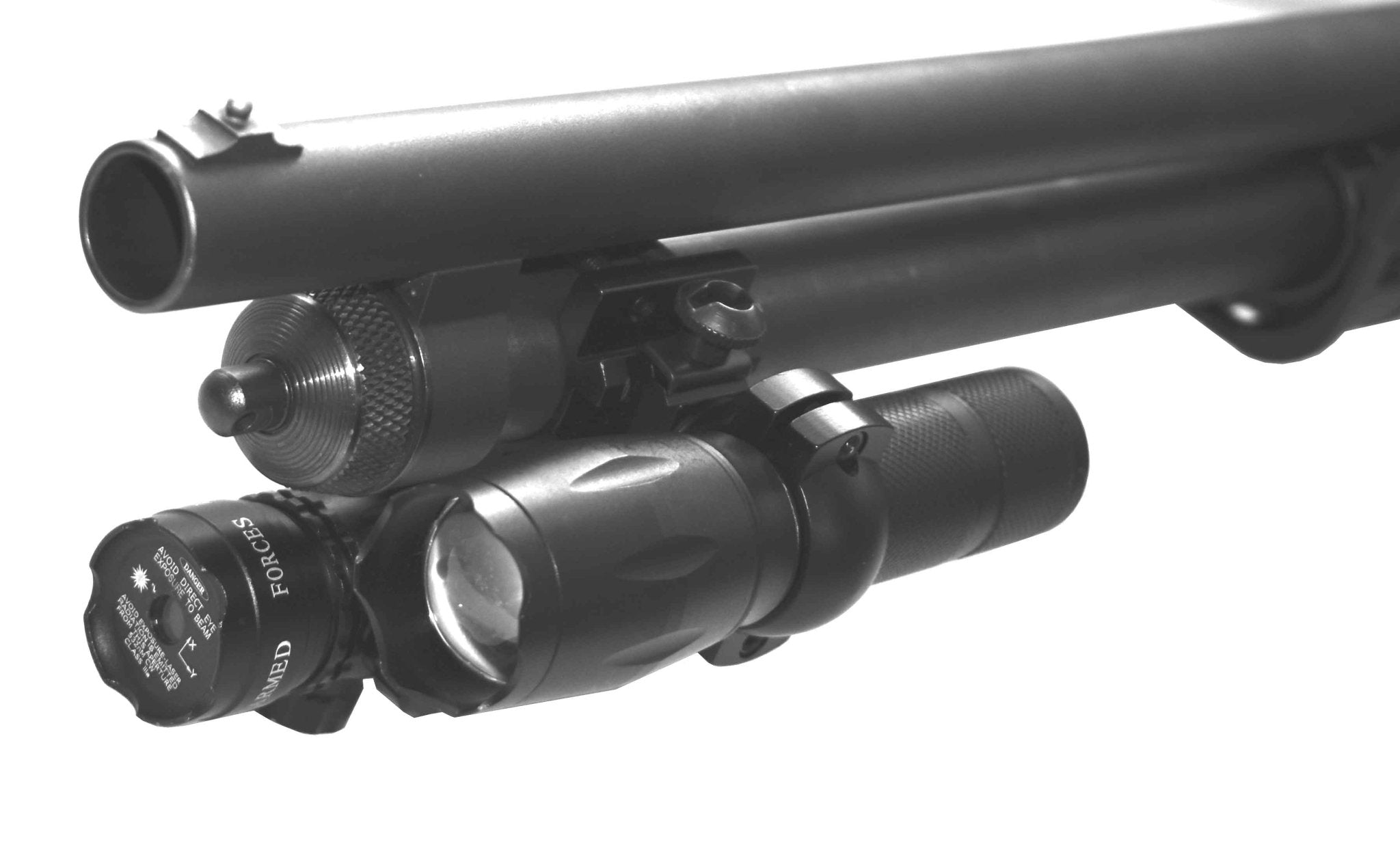 Tactical green laser sight and 1000 Lumen flashlight combo for 12 gaug