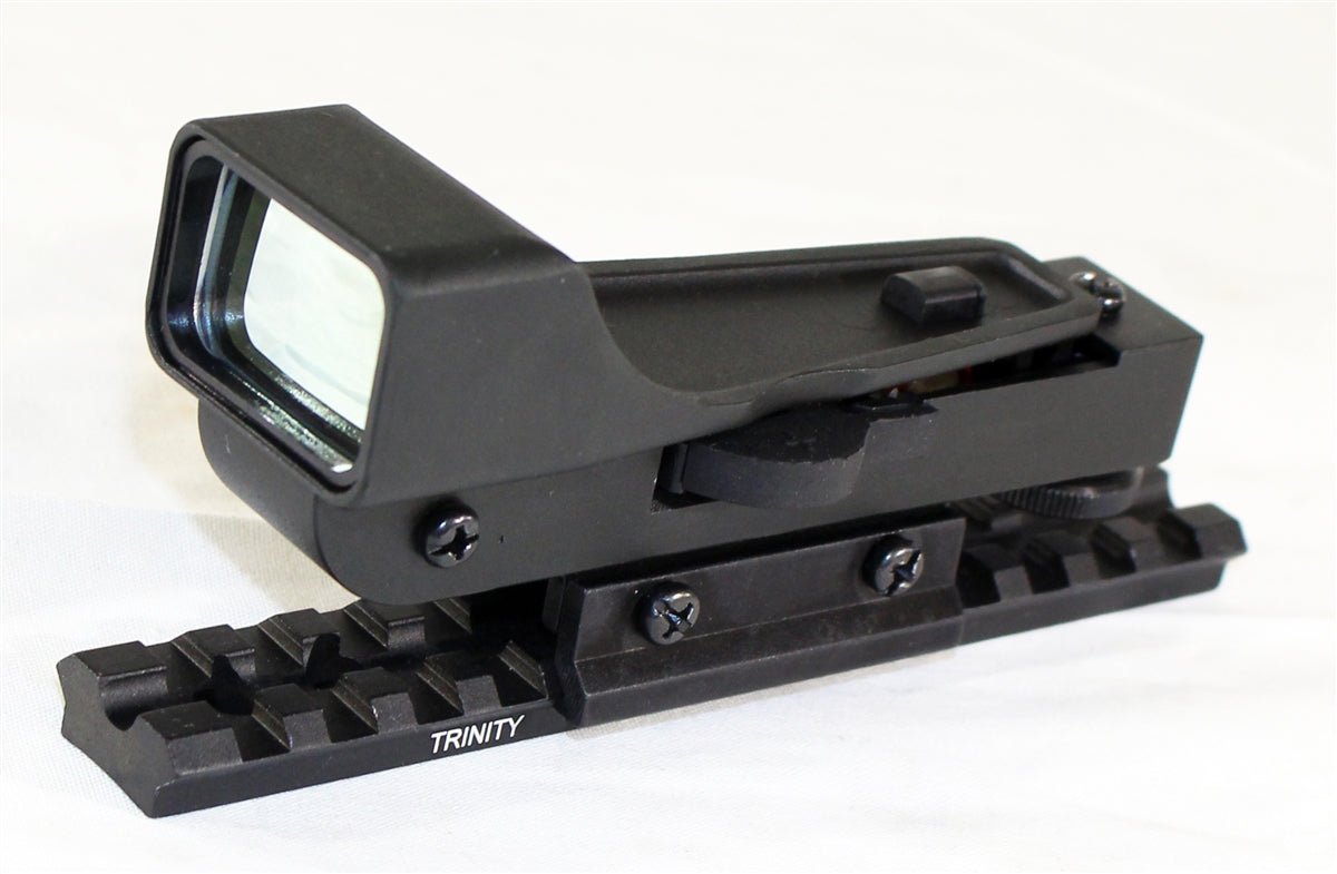Tactical Red Dot Reflex Sight Aluminum Black With Base Mount Compatible With Mossberg 500 12 Gauge Pump. - TRINITY SUPPLY INC