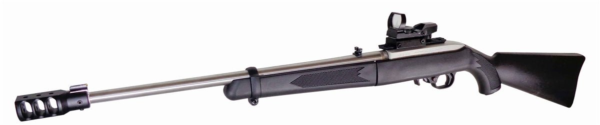 Tactical Reflex Sight With 4 Reticles With Base Mount Compatible With Ruger 10/22 Model Rifle. - TRINITY SUPPLY INC
