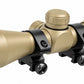 TRINITY Tan 4x32 Mil-Dot Scope with Rings for Weaver Rails Hunting Optic 32mm
