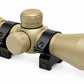 TRINITY Tan 4x32 Mil-Dot Scope with Rings for Weaver Rails Hunting Optic 32mm