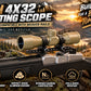 TRINITY Tan 4x32 Mil-Dot Scope with Rings for Weaver Rails Hunting Optic 32mm
