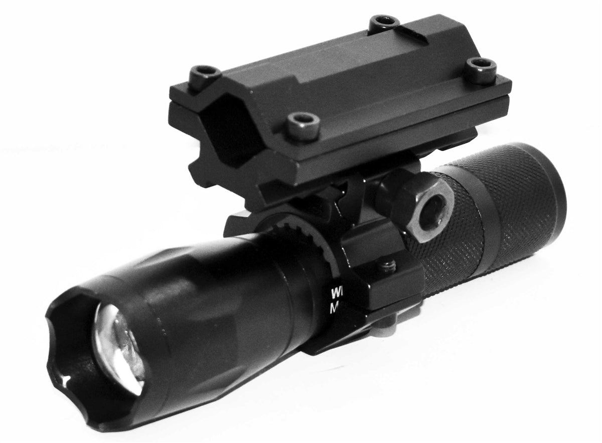 Trinity 1200 Lumen Flashlight With Mount Compatible With Rifles. - TRINITY SUPPLY INC