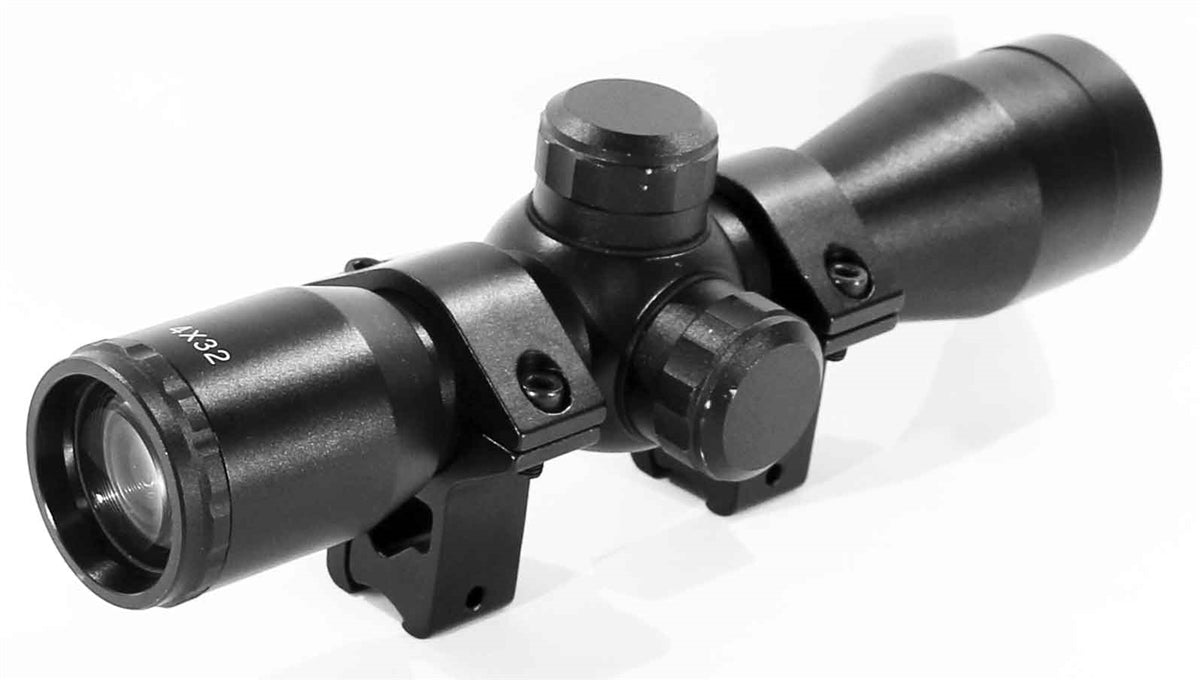 Trinity 4x32 Mil-Dot Reticle Scope Dovetail Black Compatible With UMAREX GAUNTLET PCP Air Rifle. - TRINITY SUPPLY INC