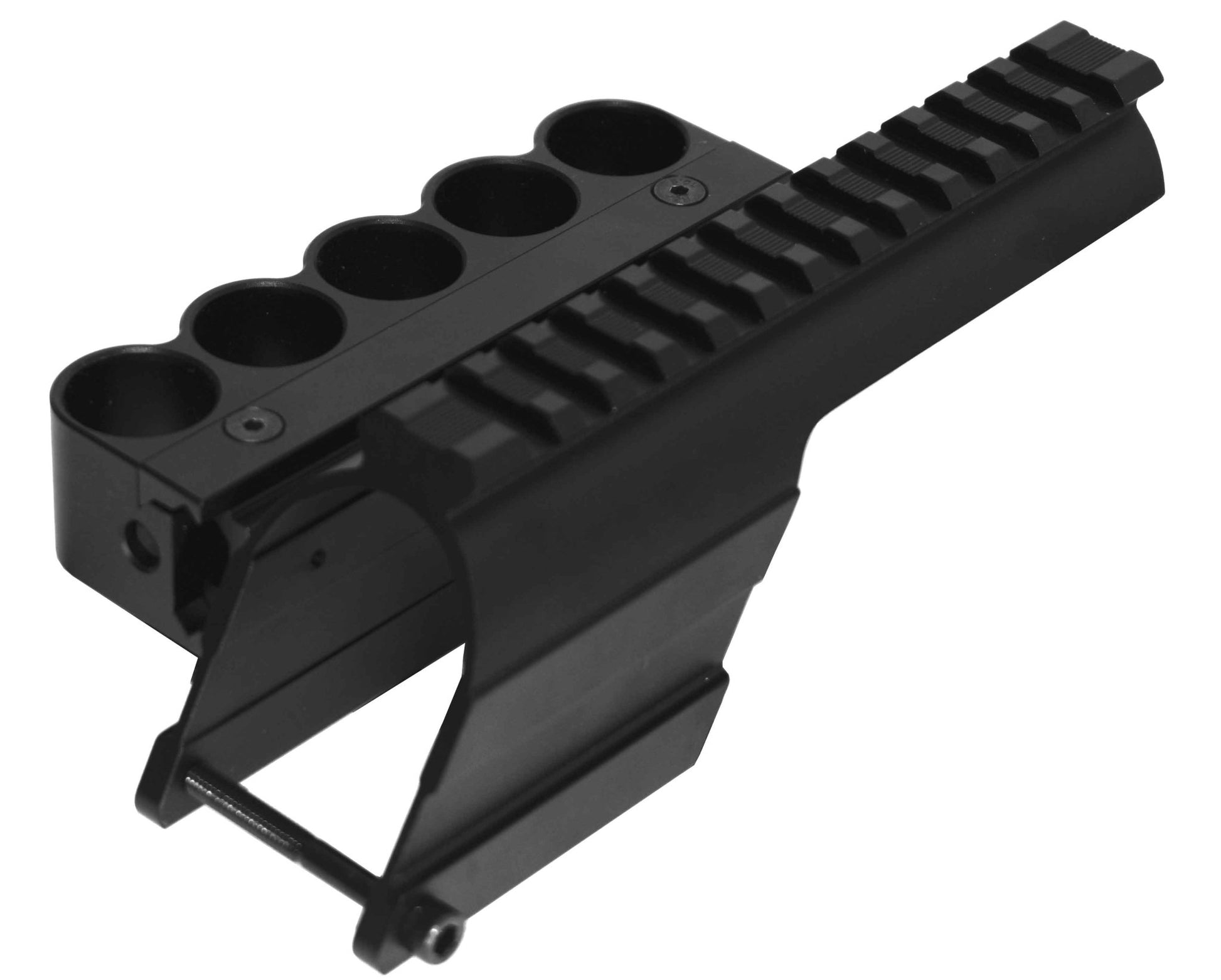 Trinity Aluminum Saddle Mount With Shell Holder For Mossberg Maverick 88 12 Gauge Pump. - TRINITY SUPPLY INC