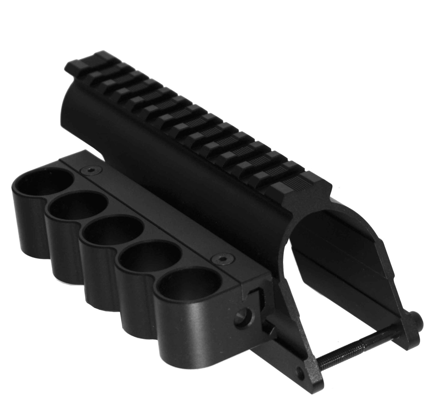 Trinity Aluminum Saddle Mount With Shell Holder For Mossberg Maverick 88 12 Gauge Pump. - TRINITY SUPPLY INC