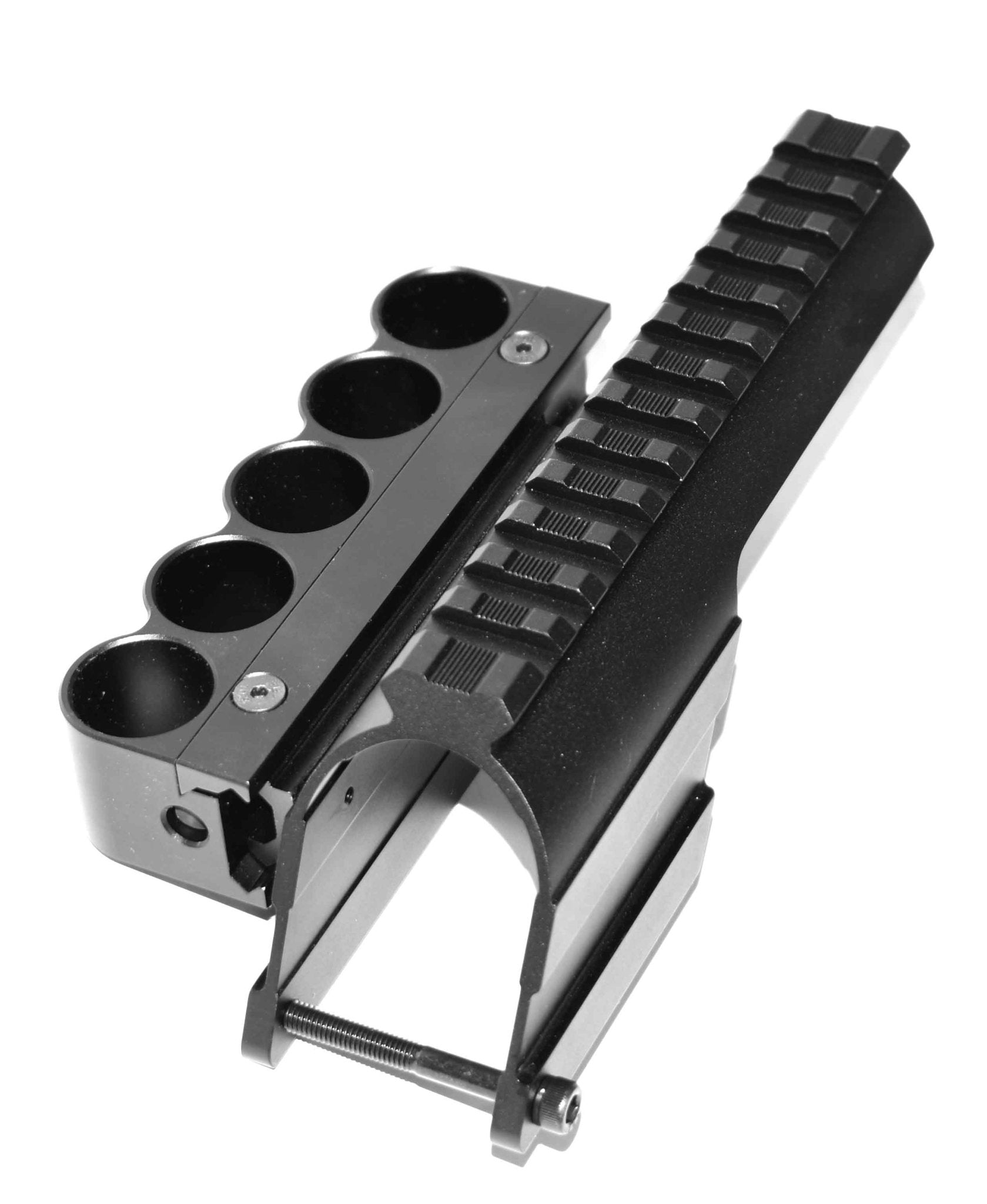 Trinity Aluminum Saddle Mount With Shell Holder For Mossberg Maverick 88 12 Gauge Pump. - TRINITY SUPPLY INC