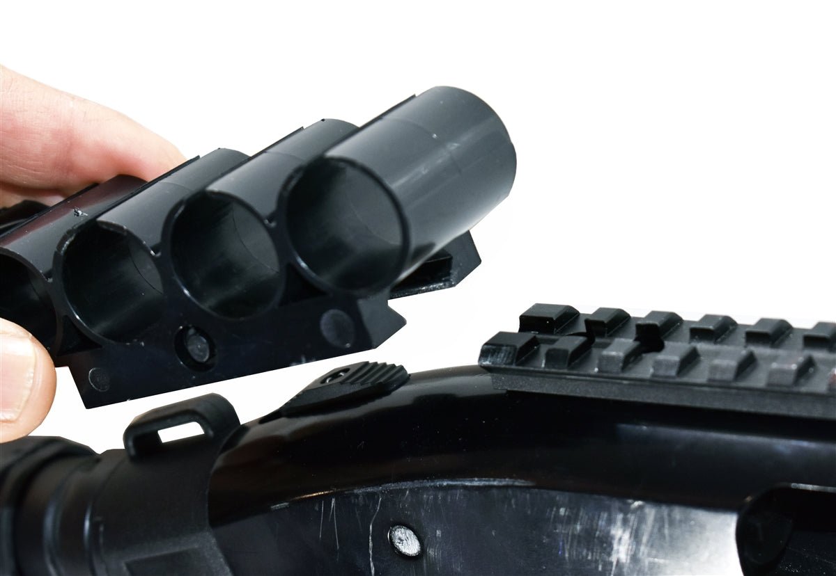 Trinity Polymer Shell Holder With Base Mount For Mossberg 590 12 Gauge Pump. - TRINITY SUPPLY INC