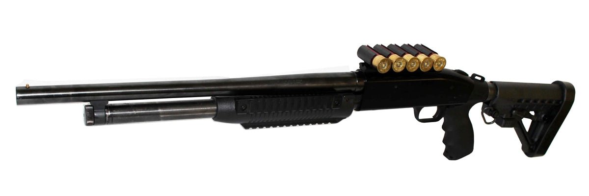 Trinity Polymer Shell Holder With Base Mount For Mossberg 590 12 Gauge Pump. - TRINITY SUPPLY INC