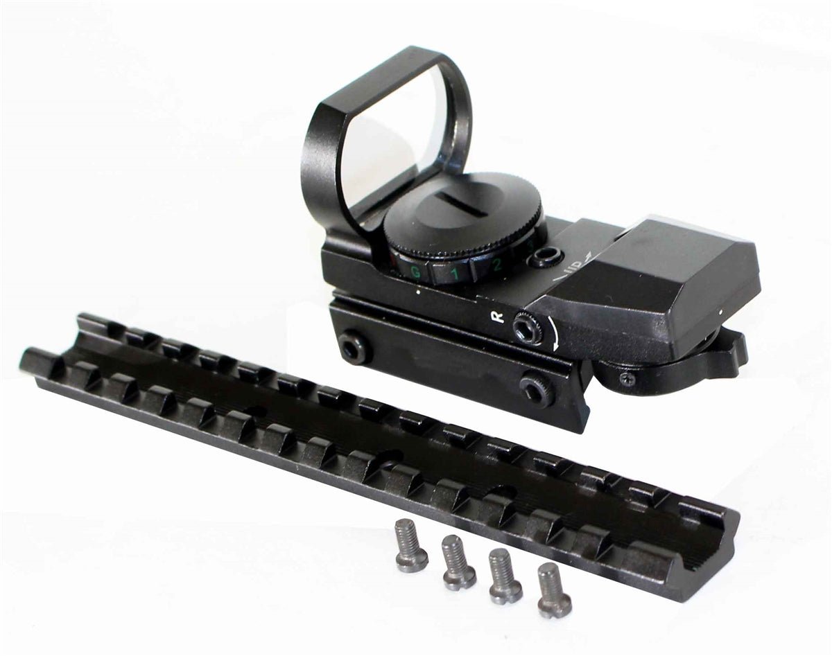 Trinity Reflex Sight Red Green Reticles With Base Mount Compatible With H&R Pardner 1871 12 Gauge Pump. - TRINITY SUPPLY INC