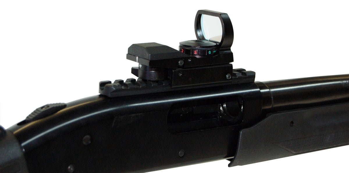 Trinity Reflex Sight Red Green Reticles With Base Mount Compatible With Mossberg 500 12 Gauge Pump Hunting Home Defense. - TRINITY SUPPLY INC