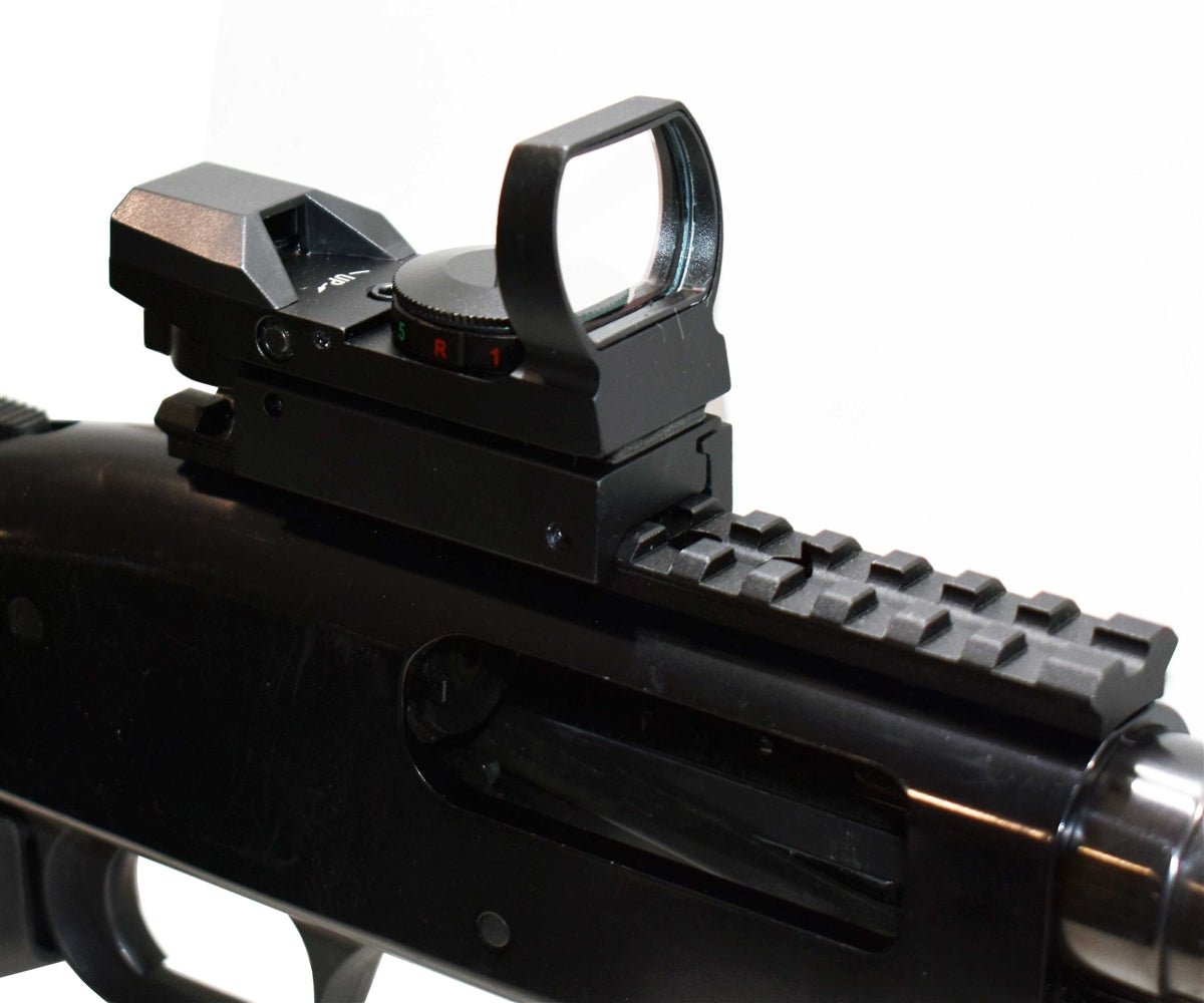 Trinity Reflex Sight Red Green Reticles With Base Mount Compatible With Mossberg 500 12 Gauge Pump Hunting Home Defense. - TRINITY SUPPLY INC