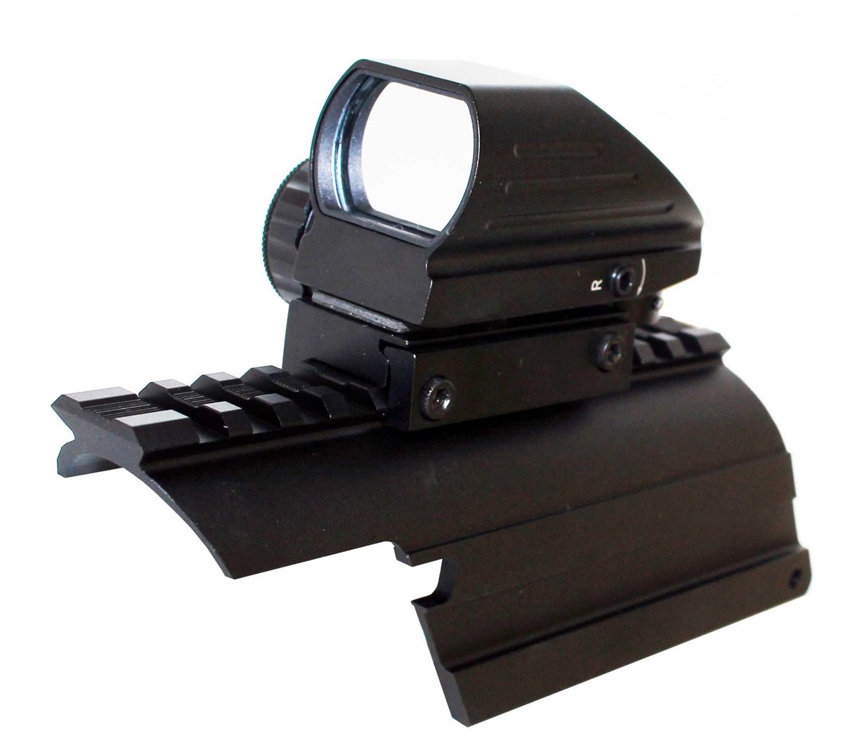 Trinity Reflex Sight Red Green Reticles With Saddle Mount Picatinny Rail Adapter Compatible With Mossberg 590 12 Gauge. - TRINITY SUPPLY INC