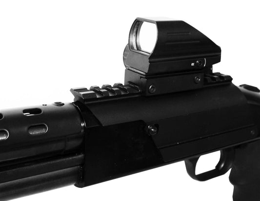 Trinity Reflex Sight Red Green Reticles With Saddle Mount Picatinny Rail Adapter Compatible With Mossberg 590 12 Gauge. - TRINITY SUPPLY INC