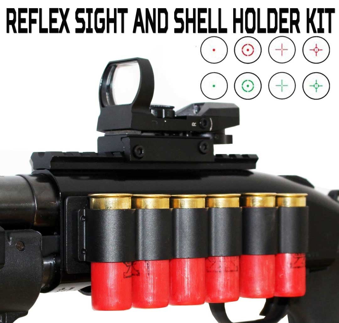 Trinity Reflex Sight With Base Mount Picatinny Rail For Mossberg 590 12 Gauge Shotgun. - TRINITY SUPPLY INC