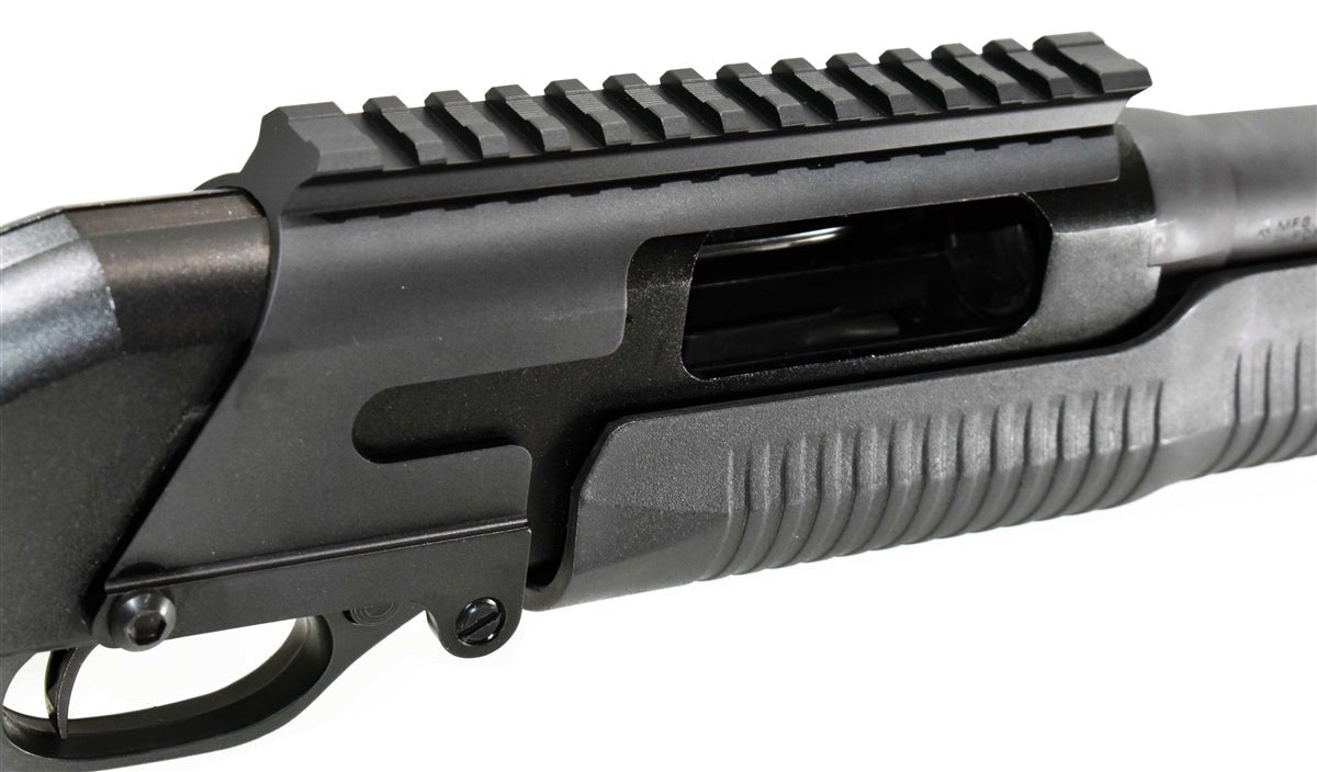 Trinity Saddle Mount Picatinny Rail Adapter Compatible With Stevens 320 12 Gauge Pump. - TRINITY SUPPLY INC