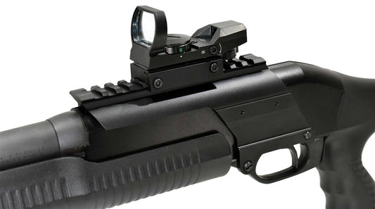 Trinity Saddle Mount Picatinny Rail Adapter Compatible With Stevens 320 20 Gauge Pump. - TRINITY SUPPLY INC
