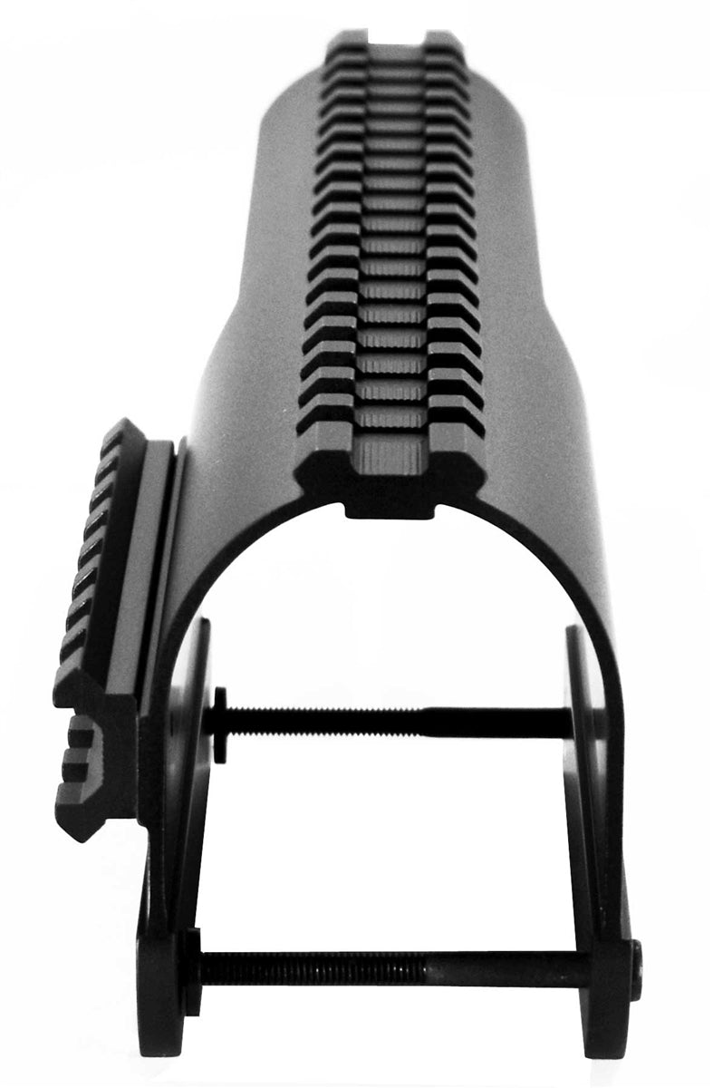 Trinity Saddle Mount Picatinny Single Rail Mount Adapter Compatible With Benelli Nova 12 gauge pump. - TRINITY SUPPLY INC
