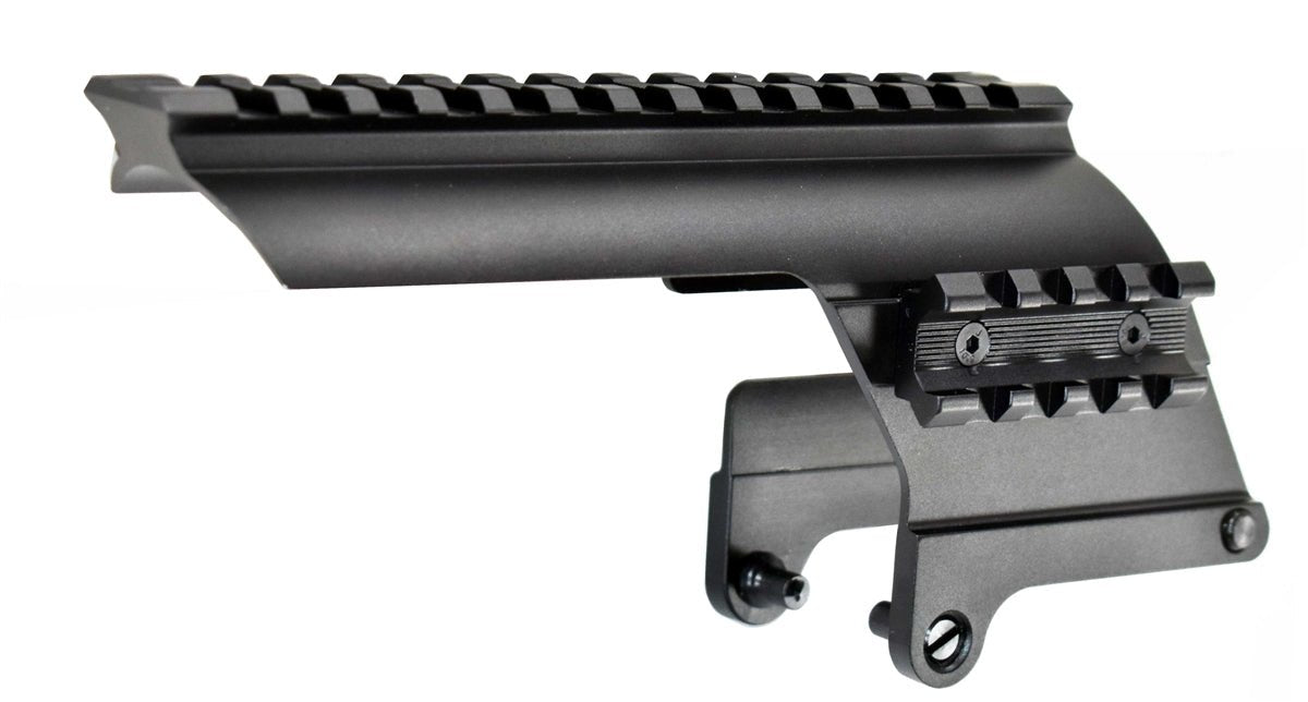 Trinity Saddle With Side Rail Picatinny Mount Adapter Compatible With Stevens 320 20 Gauge Pump. - TRINITY SUPPLY INC