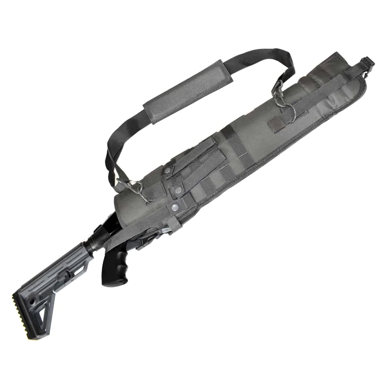 Trinity Scabbard for Mossberg 500 cruiser Soft Range molle Holster Bag Shoulder Military Security ATV Horse Motorcycle Truck Quad Carry Padded Bag Gray 25 inches. - TRINITY SUPPLY INC