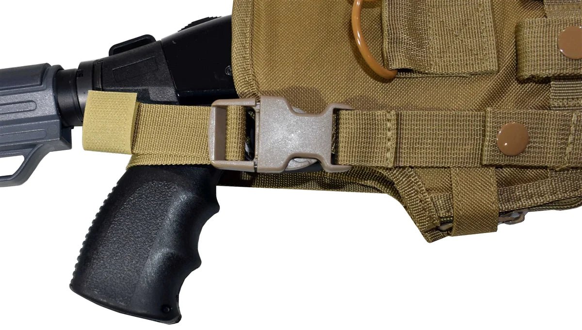 Trinity scabbard for Remington Model 870 TAC-14 Pump Action Tactical case Hunting Storage Soft Range molle Holster Bag Shoulder Military Security ATV Horse Motorcycle Padded Bag TAN 25 inches. - TRINITY SUPPLY INC